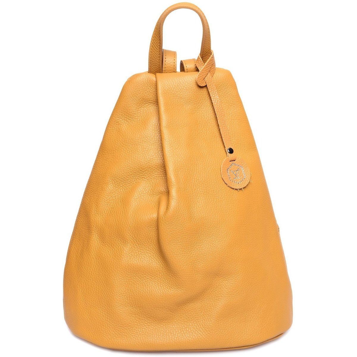 Minimalistischer Rucksack aus genarbtem Leder