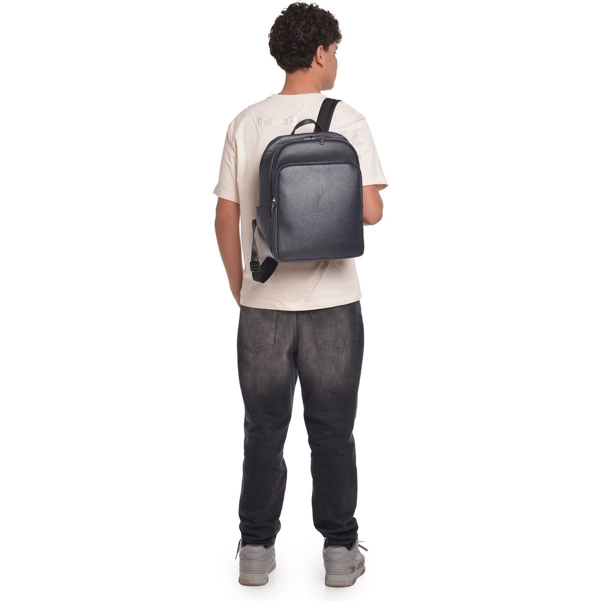 Minimalistischer Lederrucksack Unisex-Design