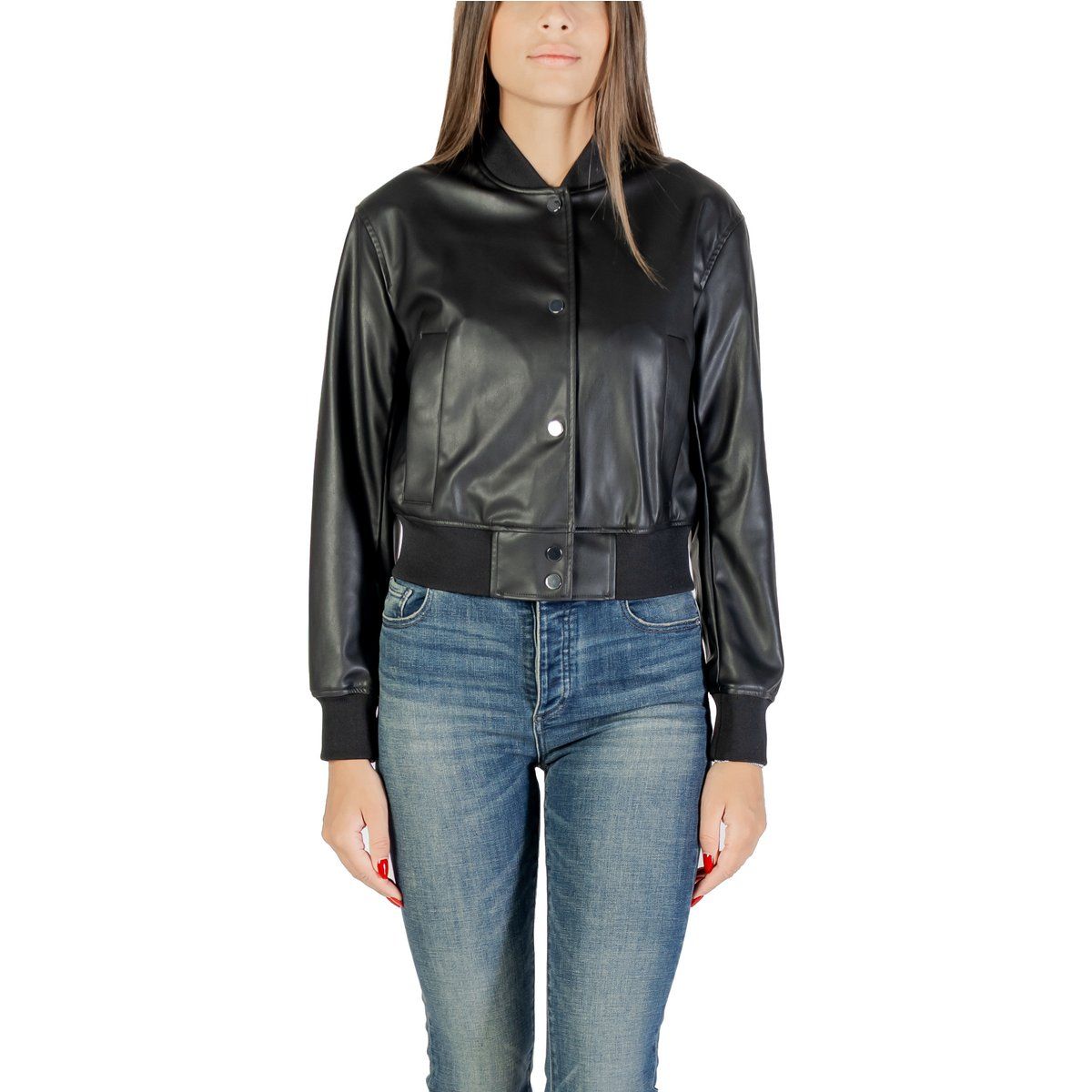 Klassische Bomberjacke mit Knopfleiste