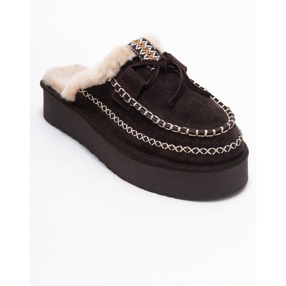 Yalina Leder-Platform-Mokassin-Slipper