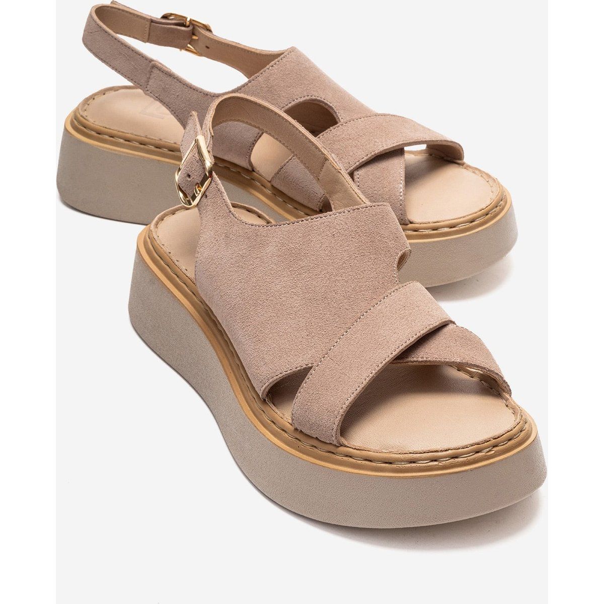 Vien Leder-Plateau-Sandale (Damen)