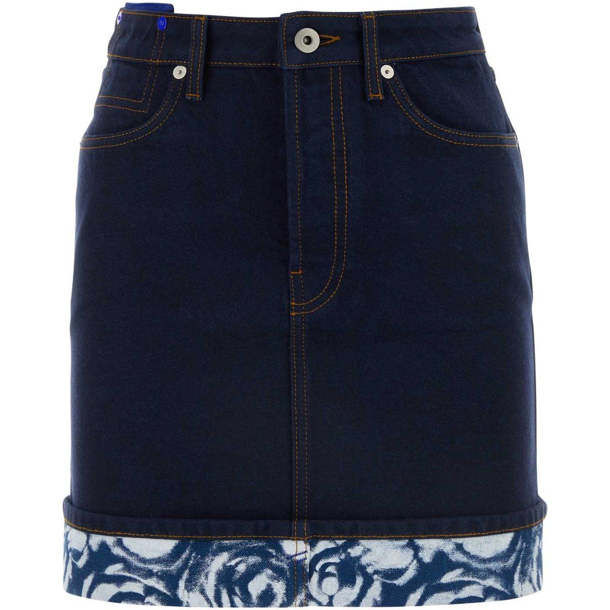 Dunkelblauer Denim-Minirock