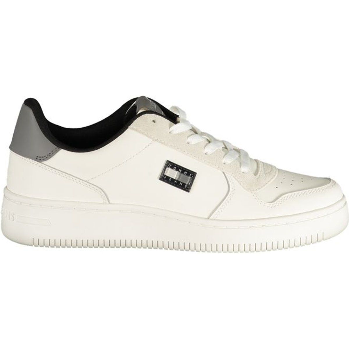 Minimalistische weiße Sneaker im Court-Stil