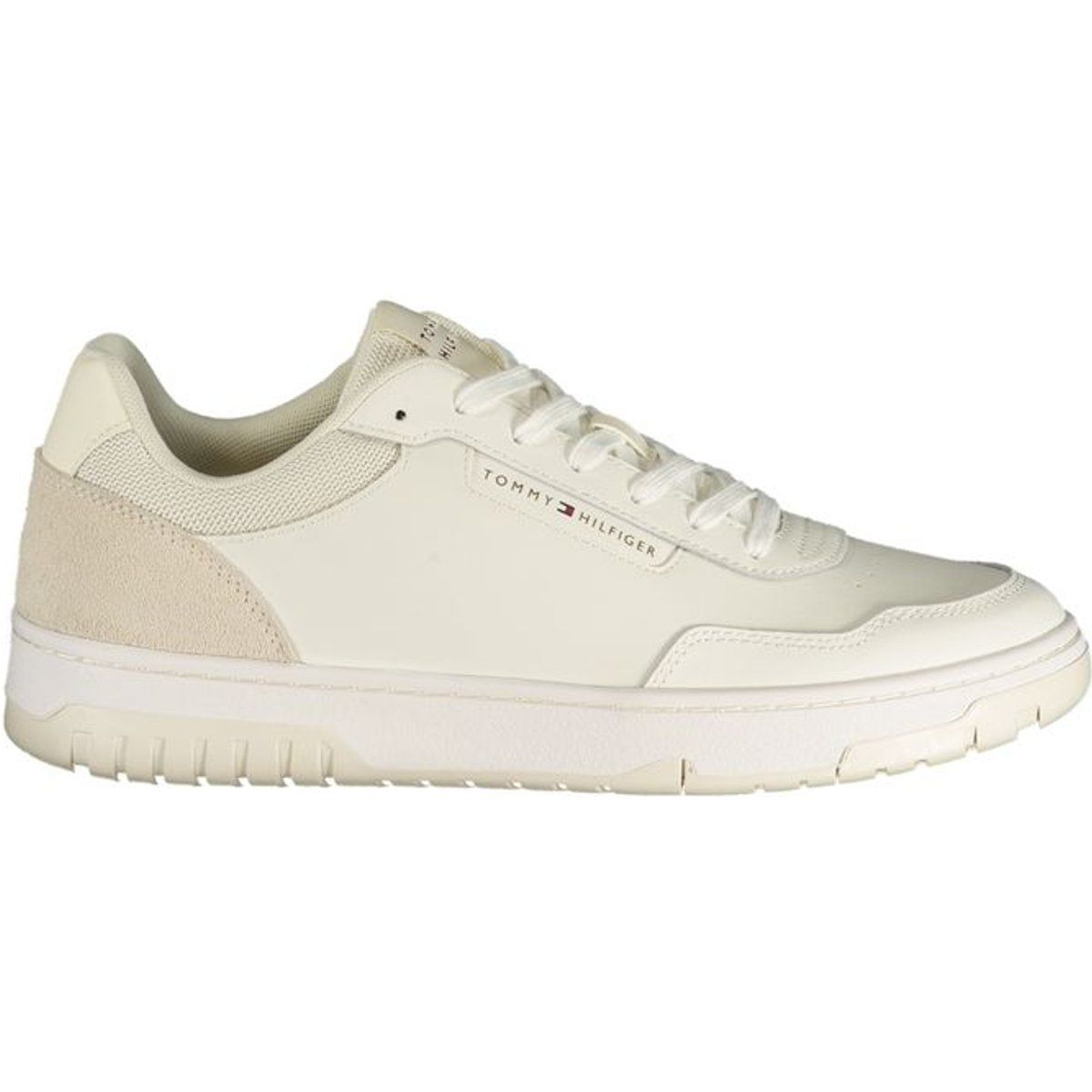 Saubere Weiße Leder Sneaker im Court-Stil