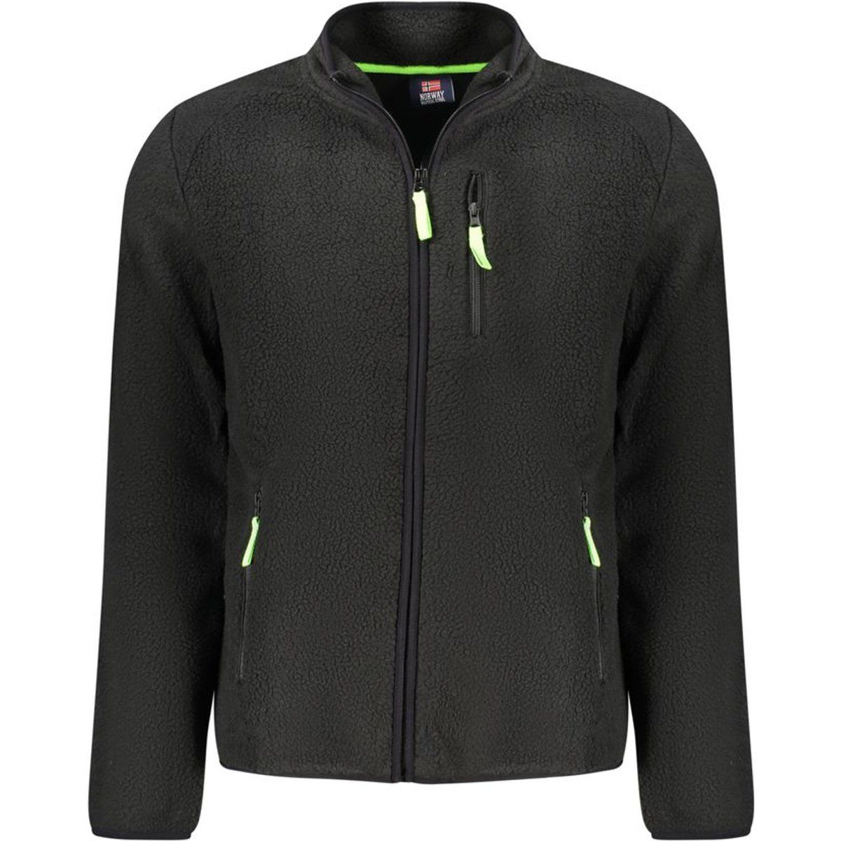 Lederjacke mit Reißverschluss und gesteppten Schultern
