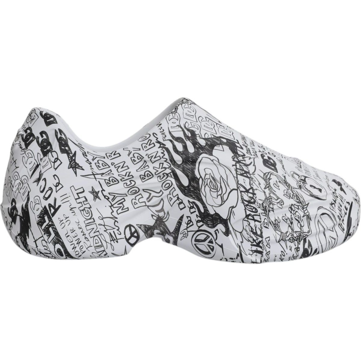 Dolce & Gabbana Weiße Schwarze Graffiti Daymaster Sneakers Schuhe
