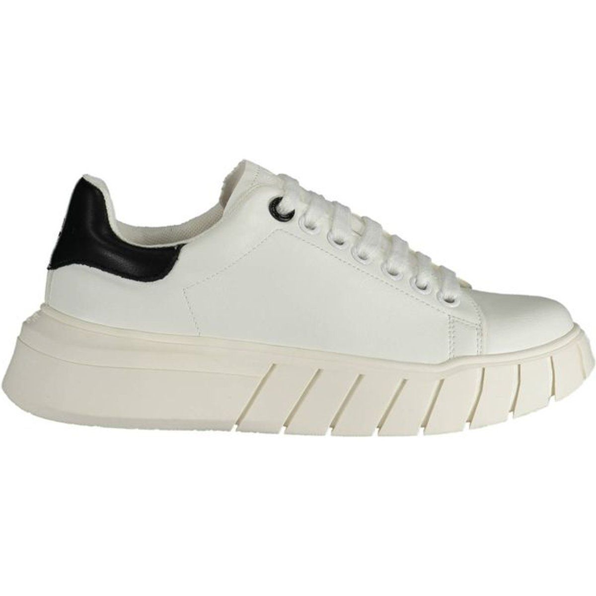 Plateau-Sneakers mit kontrastierender Ferse