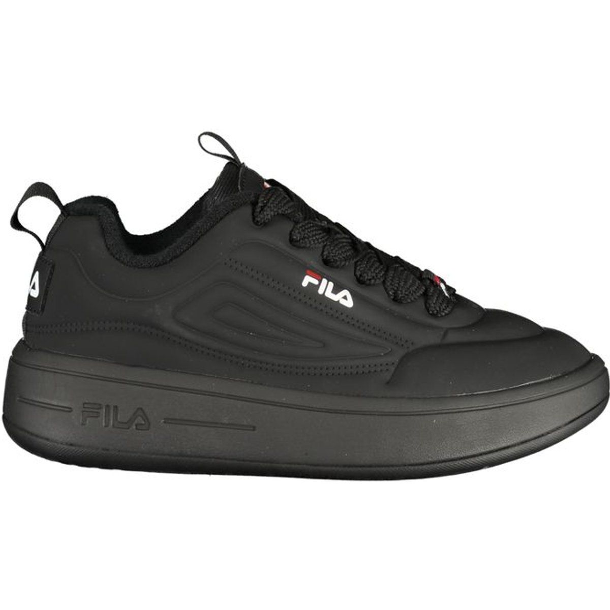 Sportliche schwarze Plateau-Sneakers für Damen
