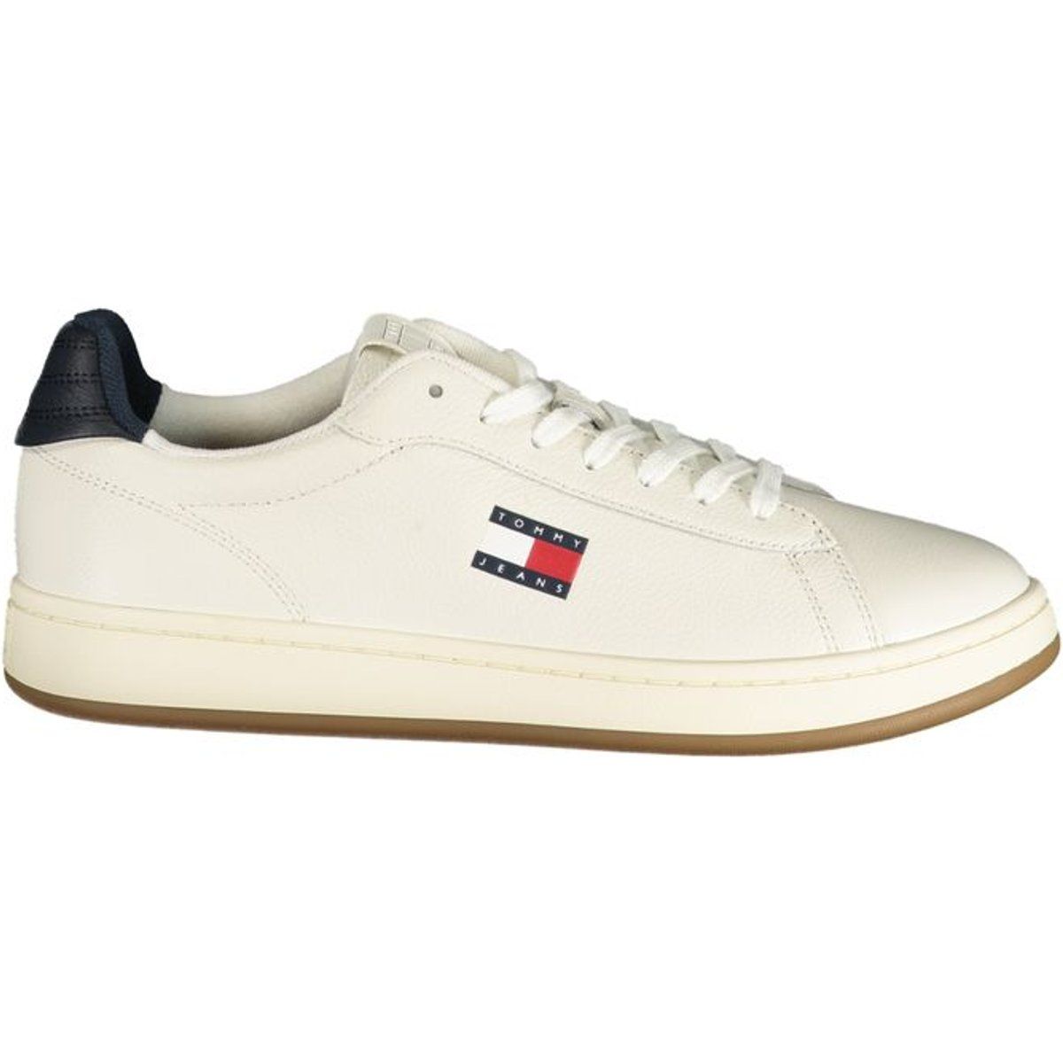 Klassischer weißer Leder-Court-Sneaker