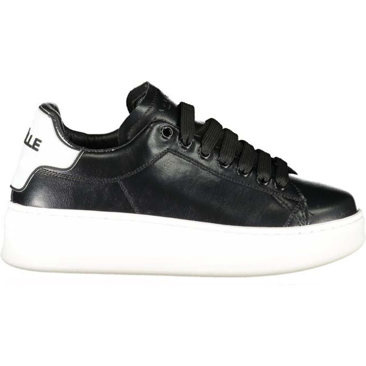 Schwarze klobige Mode-Sneakers