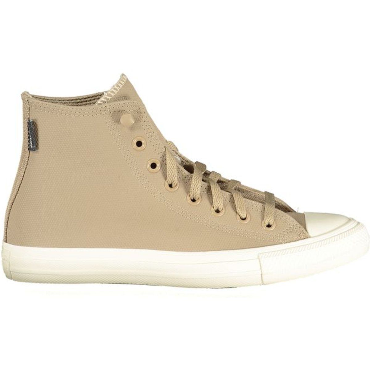 Beige High-Top Canvas Stoffschuhe