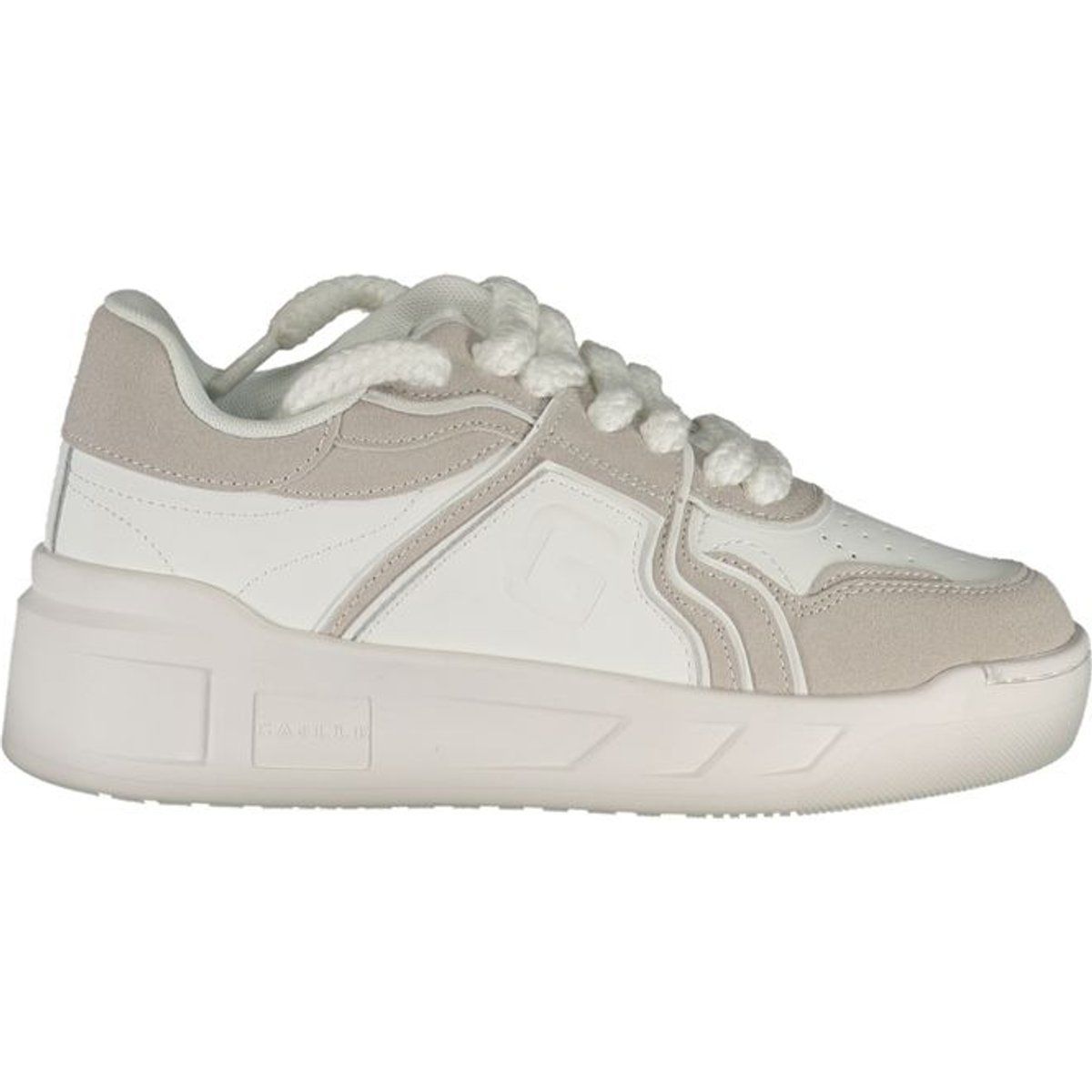 Plateau-Sneaker mit dicken Kordelschnürsenkeln