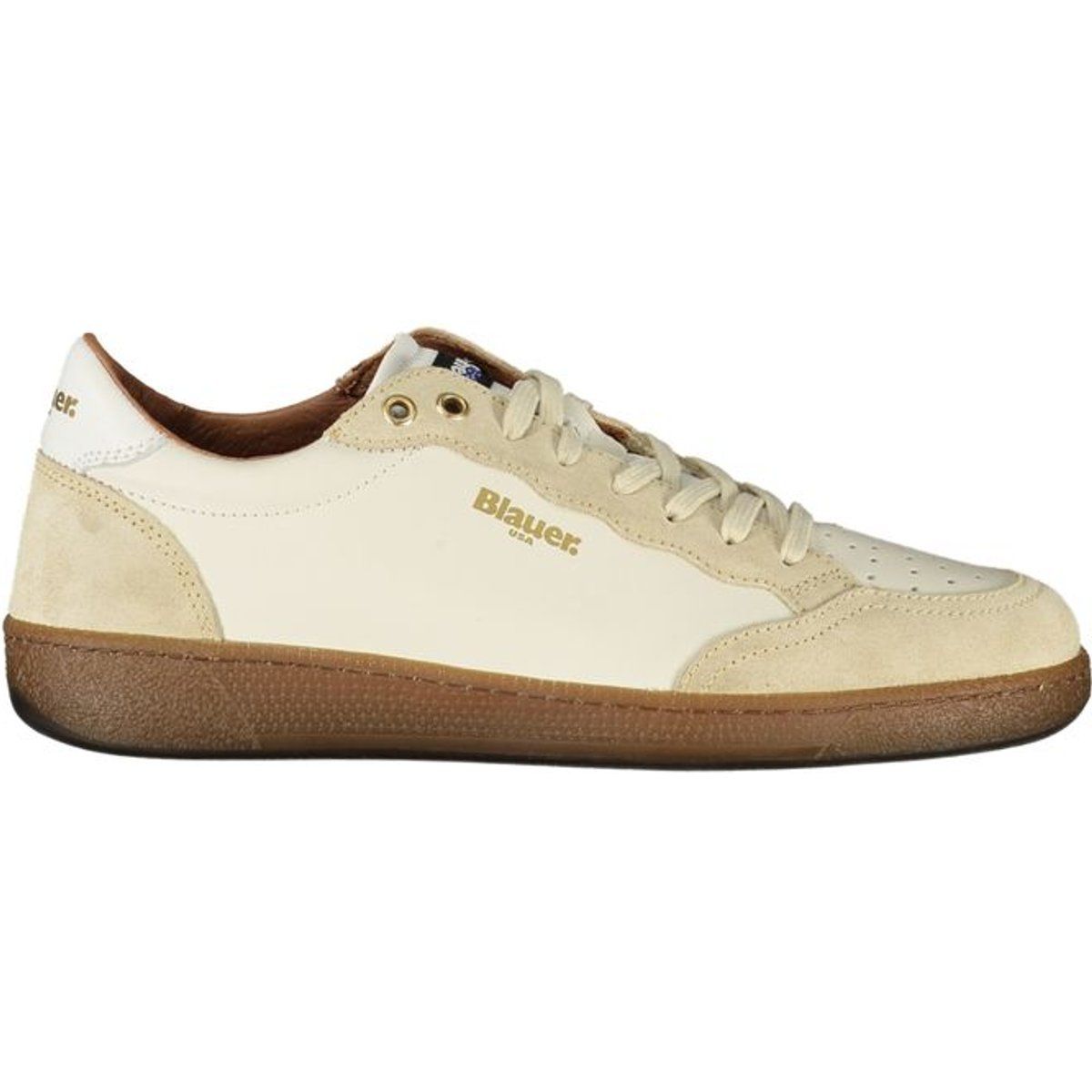 Low-Top Sneaker aus Leder und Wildleder