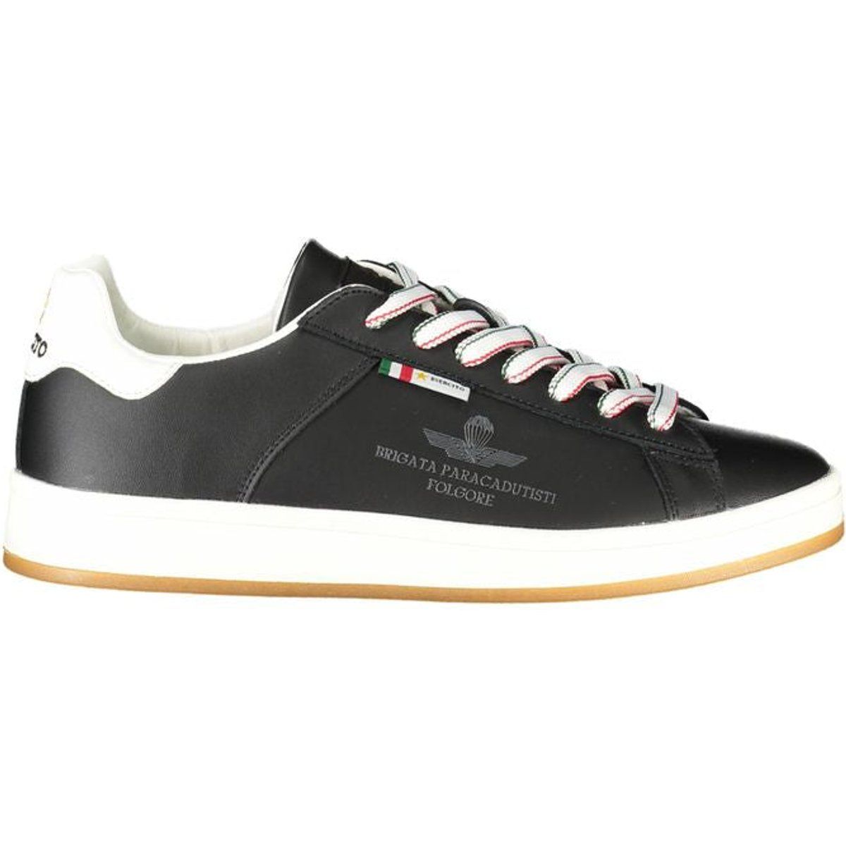 Herren Schwarze Sneaker in Lederoptik