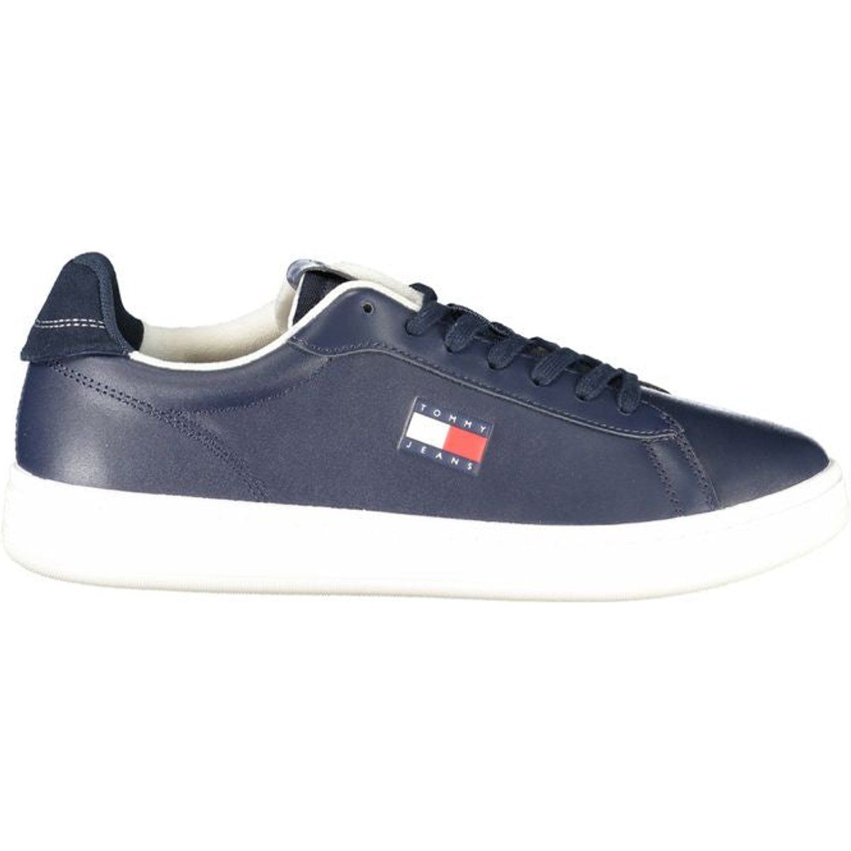 Klassische marineblaue Leder-Freizeitsneaker
