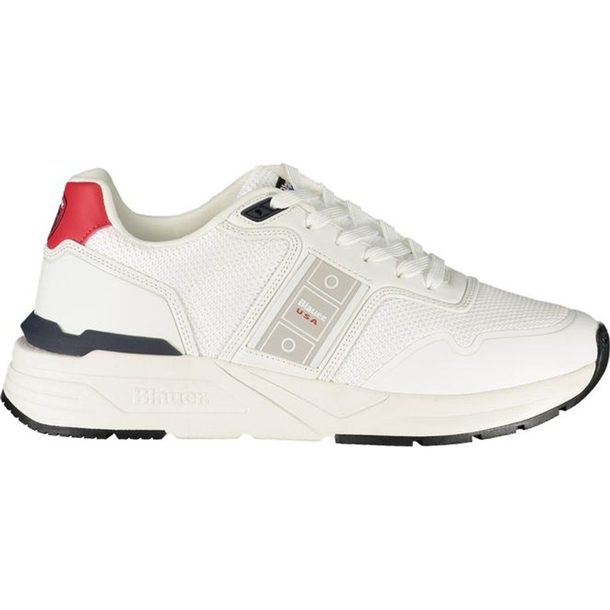 Weißer Laufschuh im Retro-Stil