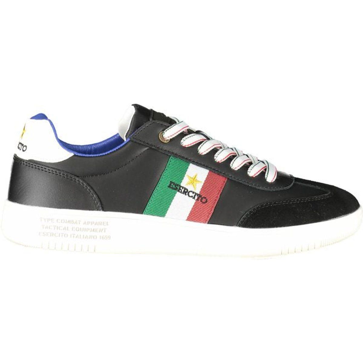 Schwarze Leder-Sneakers mit niedrigem Schaft