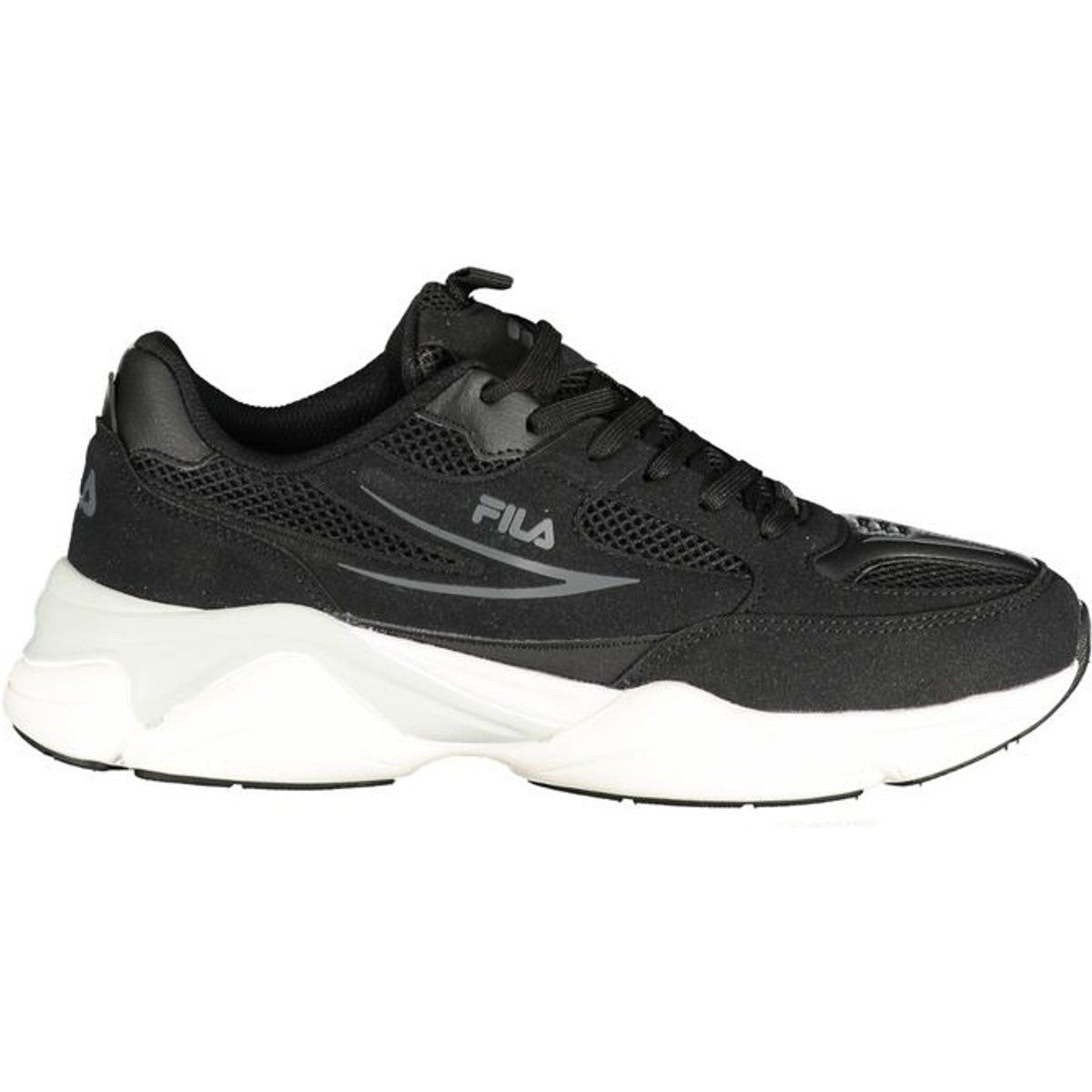 Schwarze klobige Mode-Sneakers