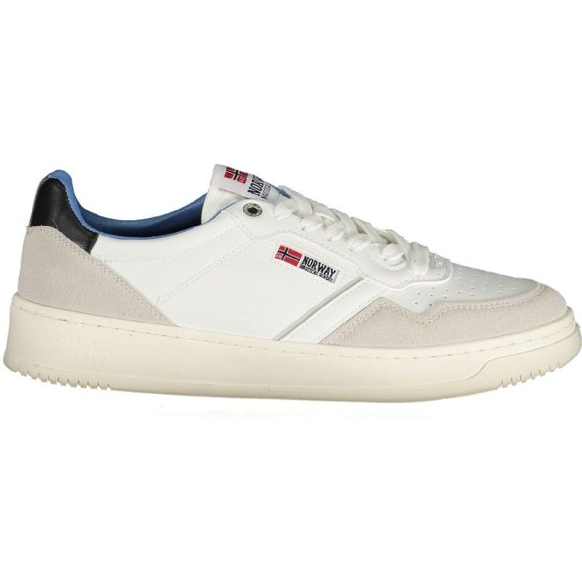 Weiße lässige Sneaker aus Kunstleder