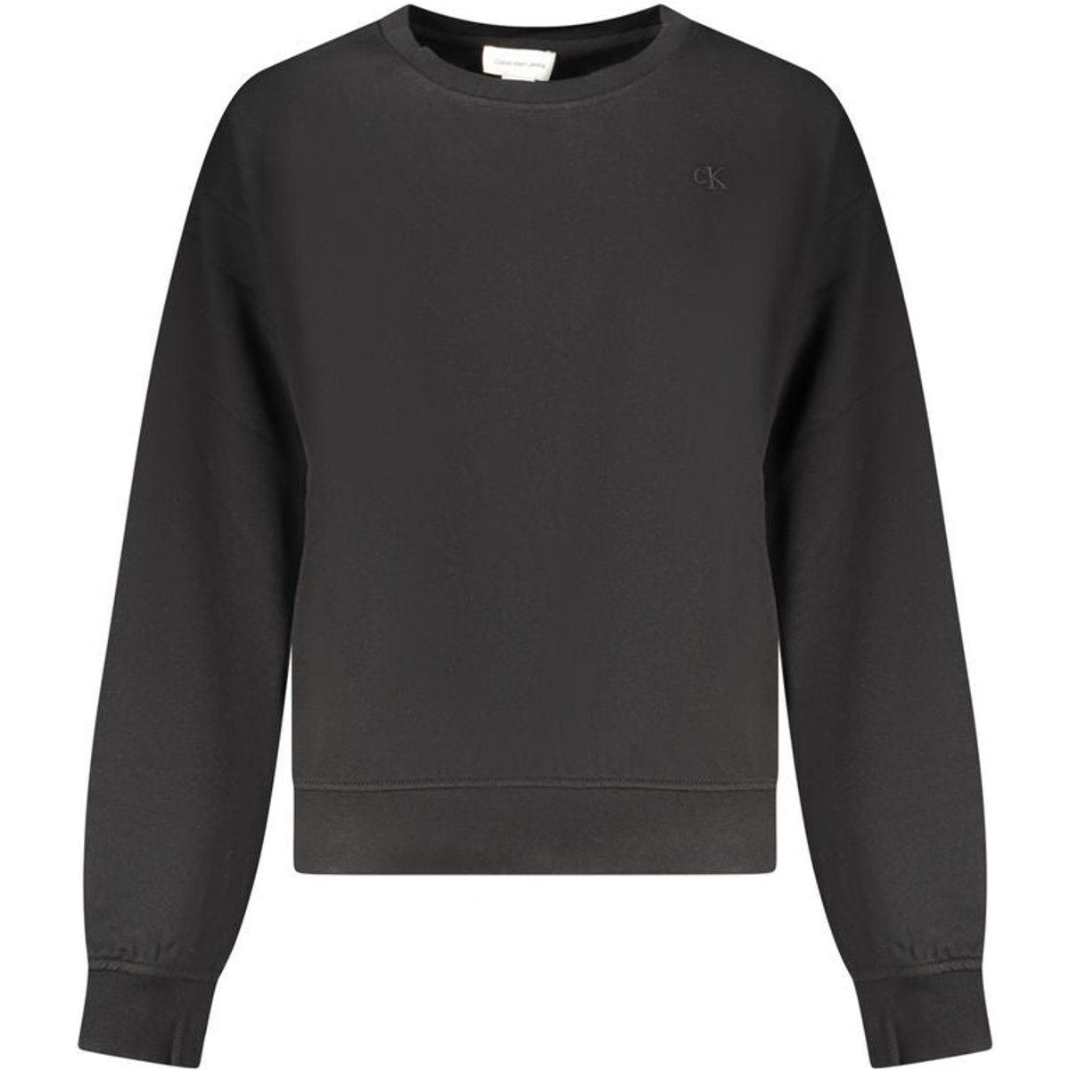 Minimalistisches schwarzes Sweatshirt aus Baumwollmischung