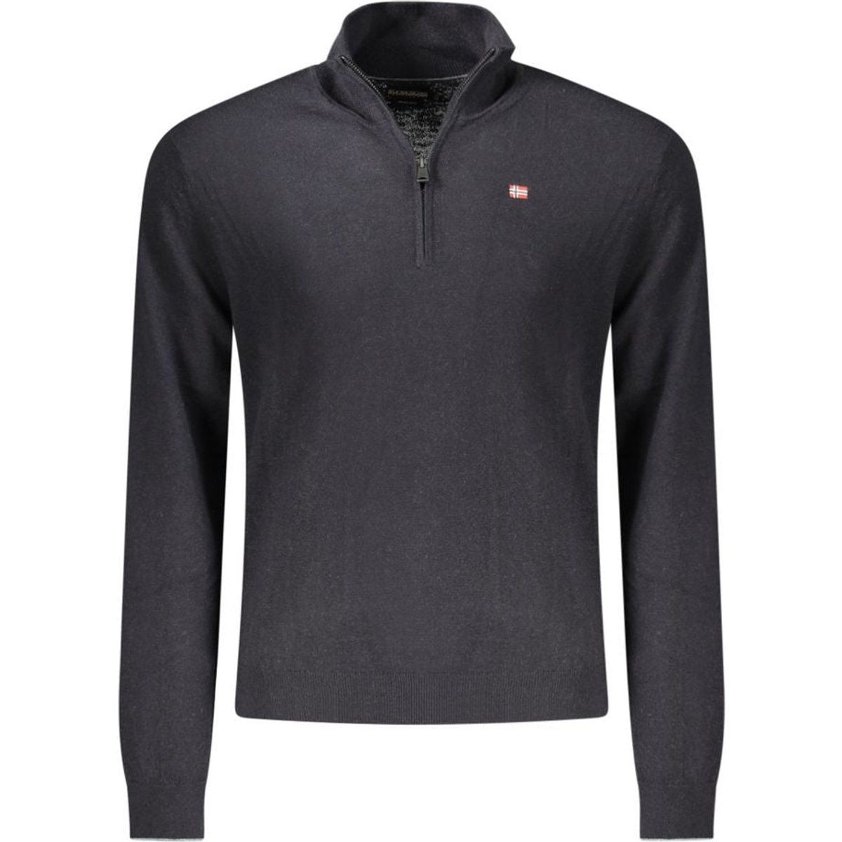 Herren Wollpullover mit Viertelreißverschluss