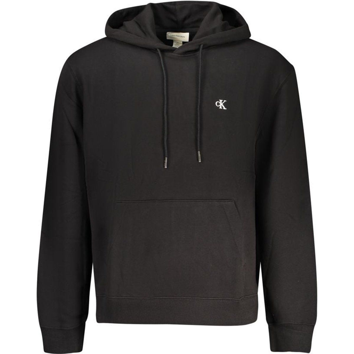 Klassischer schwarzer Baumwoll-Logo-Hoodie