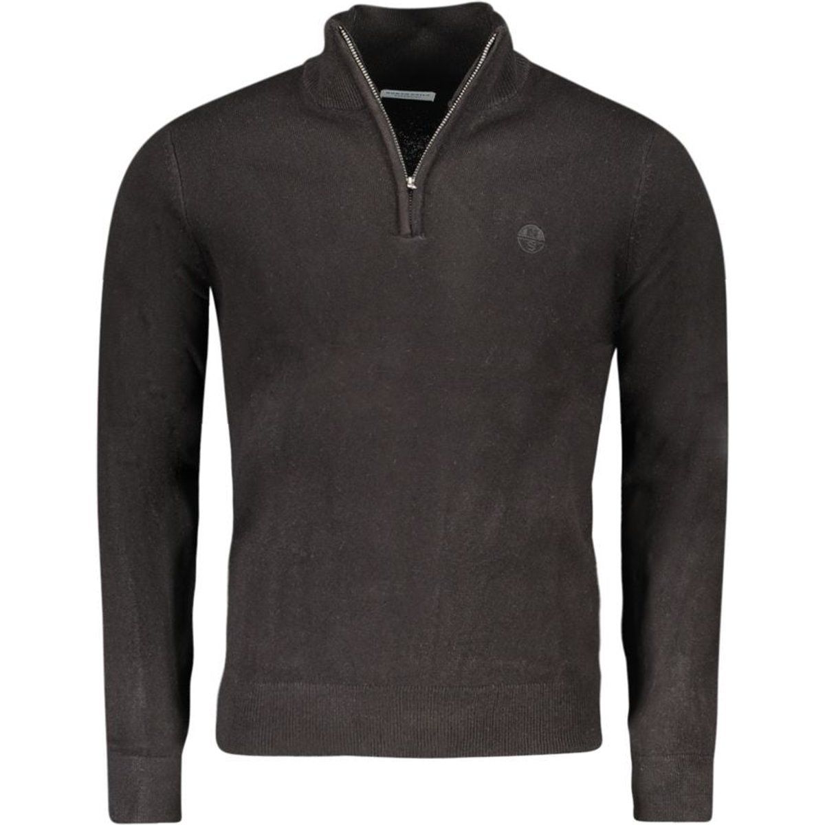 Herren Acryl Strickpullover mit halbem Reißverschluss