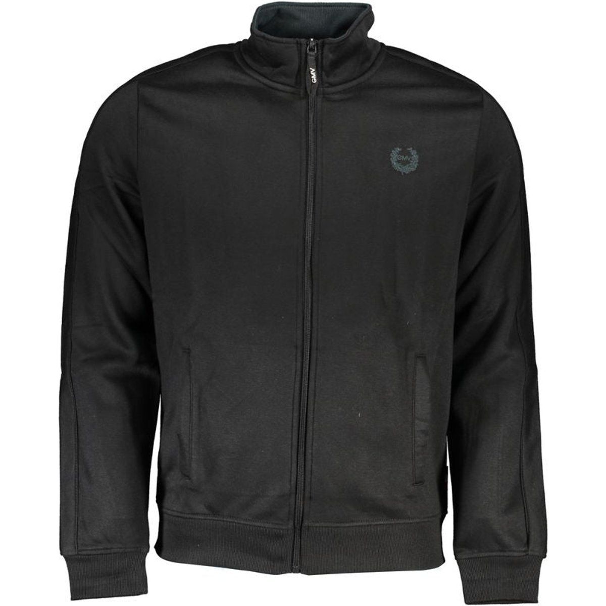 Schwarze Herren Track Jacke mit Reißverschluss