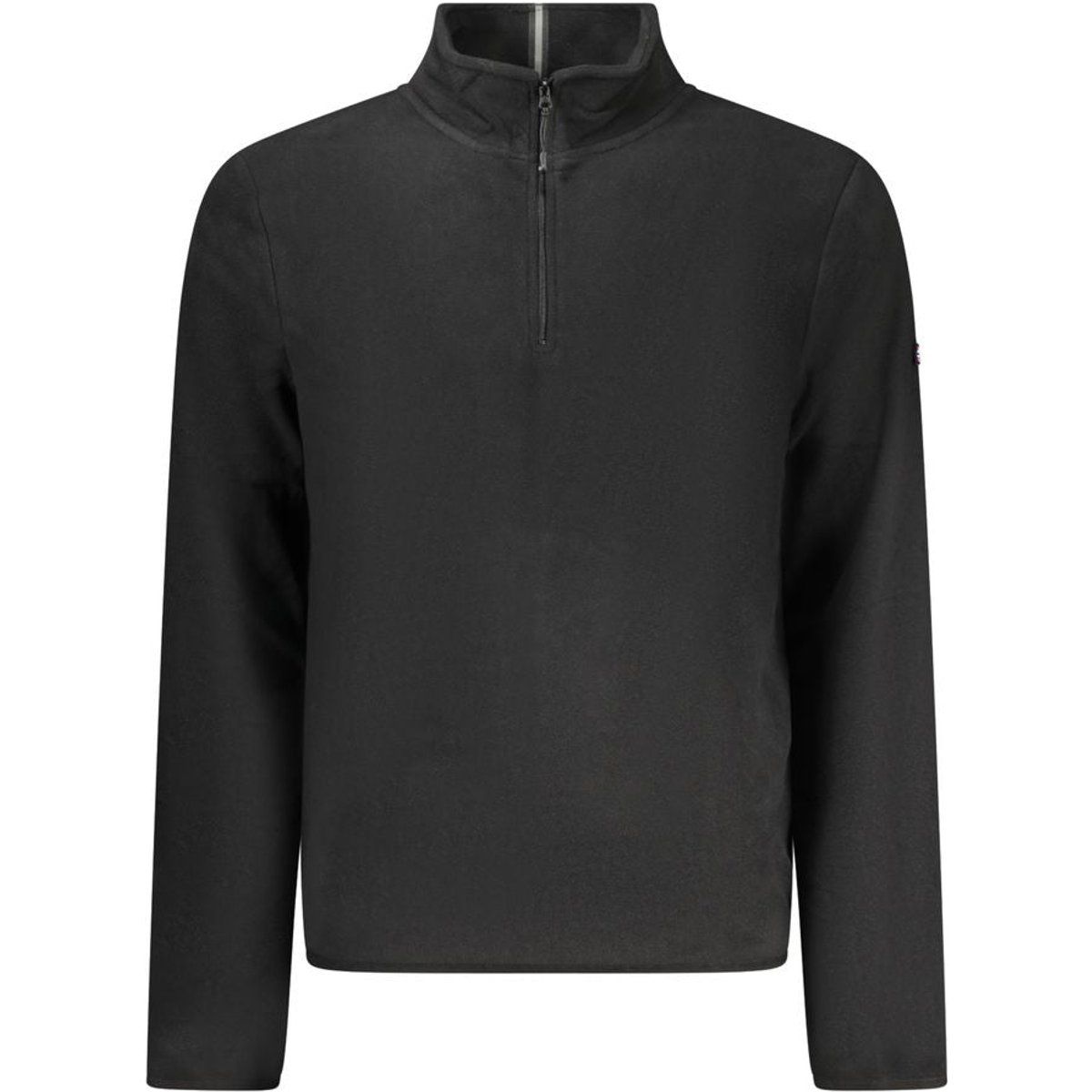 Schwarzes Fleece-Pullover-Sweatshirt für Herren