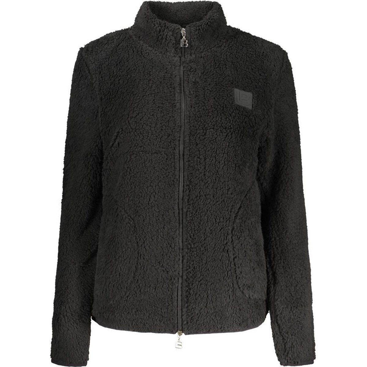 Schwarze Fleecejacke mit Reißverschluss