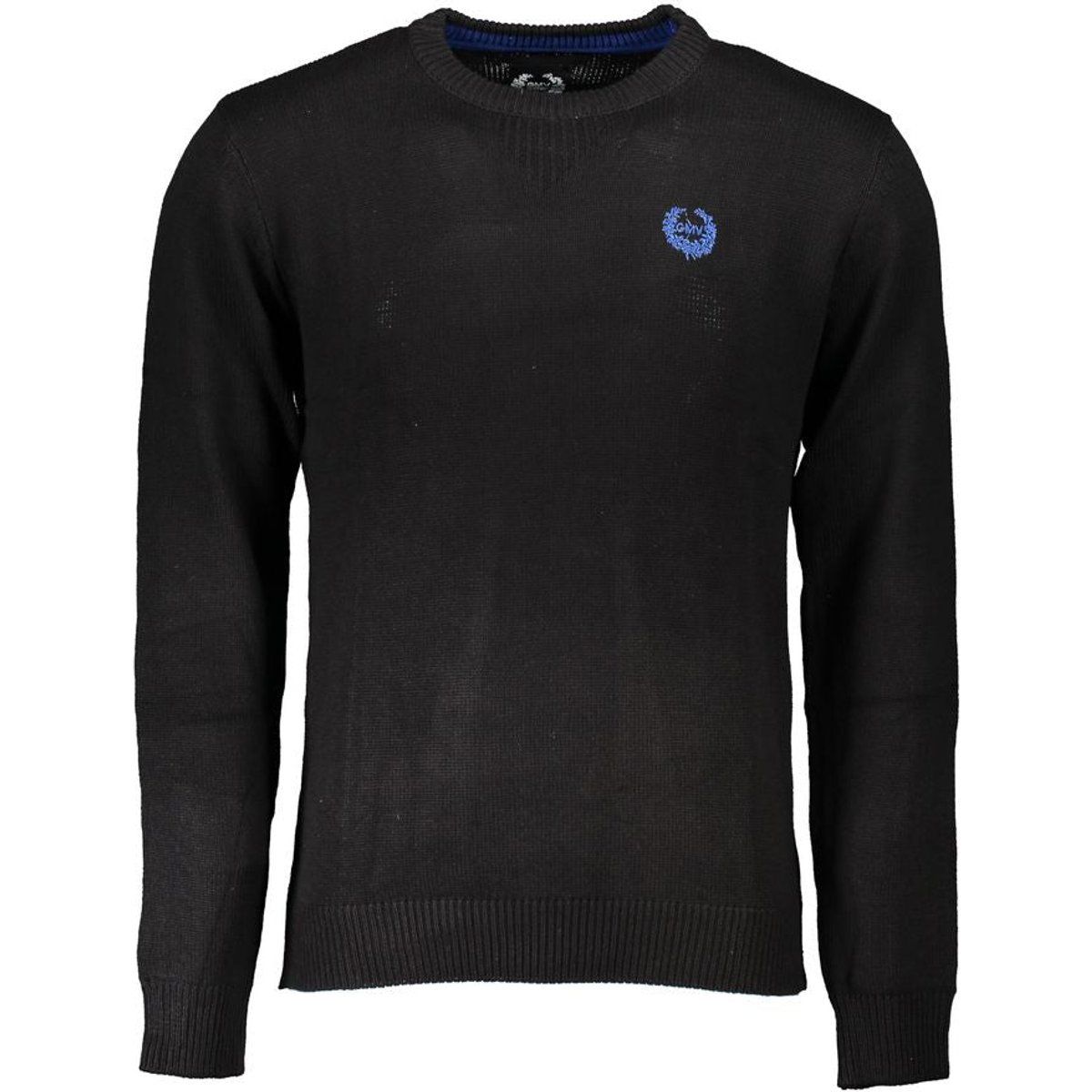 Schwarzer Baumwollstrickpullover für Herren