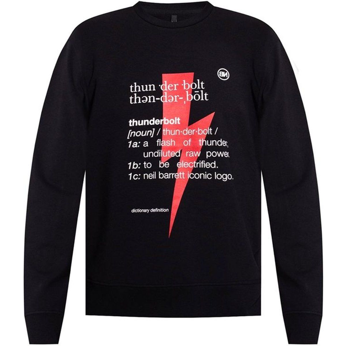 Baumwollmischung Sweatshirt mit Thunderbolt-Print