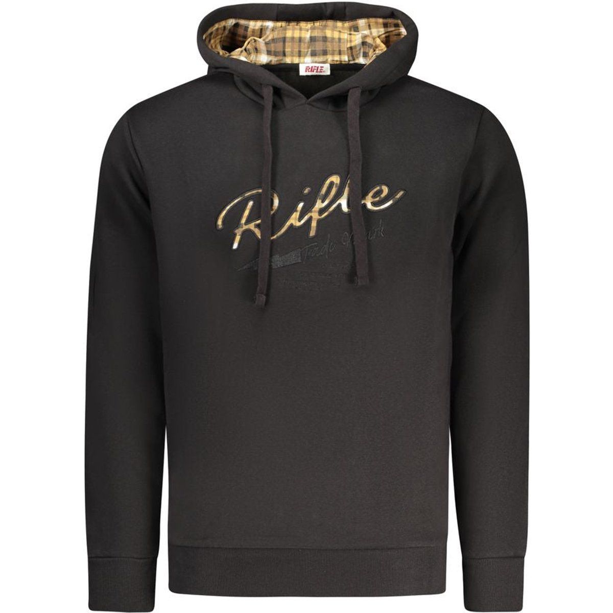 Schwarzer Herren-Hoodie aus Baumwollmischung