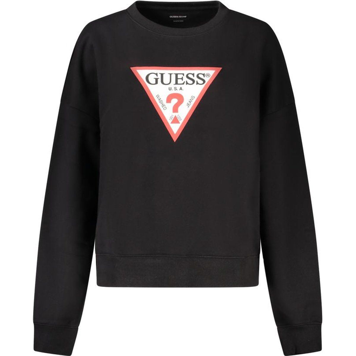 Schwarzes Oversized Logo Sweatshirt