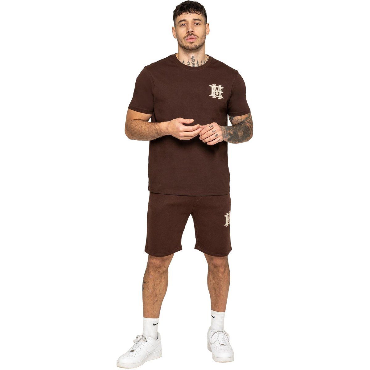 Herren Emblem T-Shirt und Shorts Set