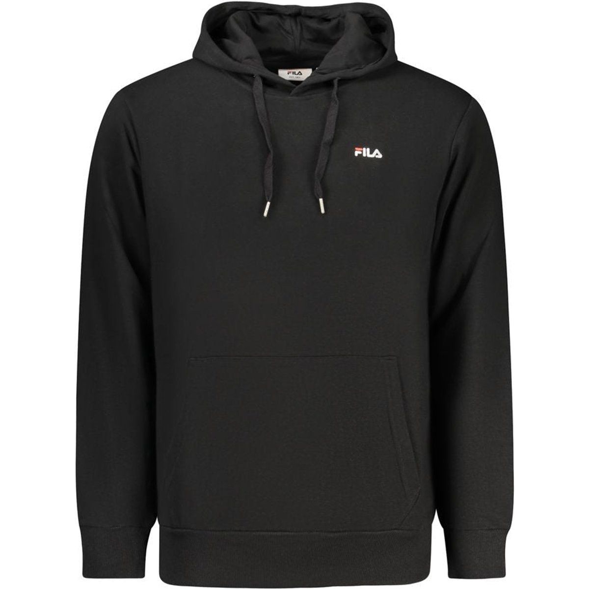 Klassischer schwarzer Baumwoll-Logo-Hoodie