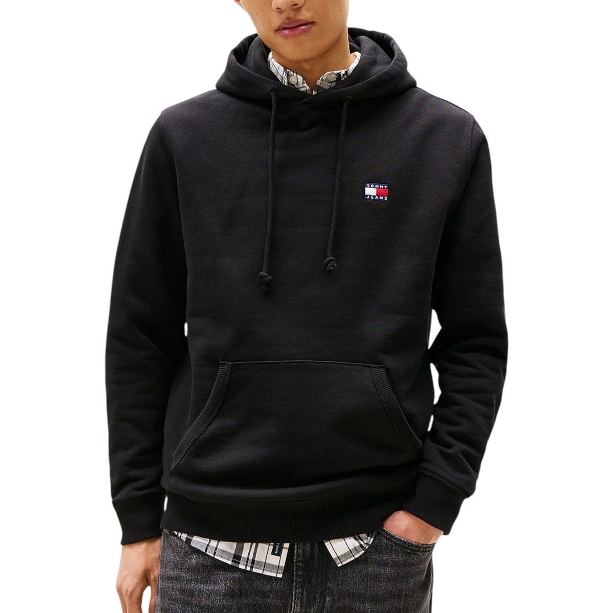 Klassischer Hoodie mit Flaggen-Logo, normale Passform