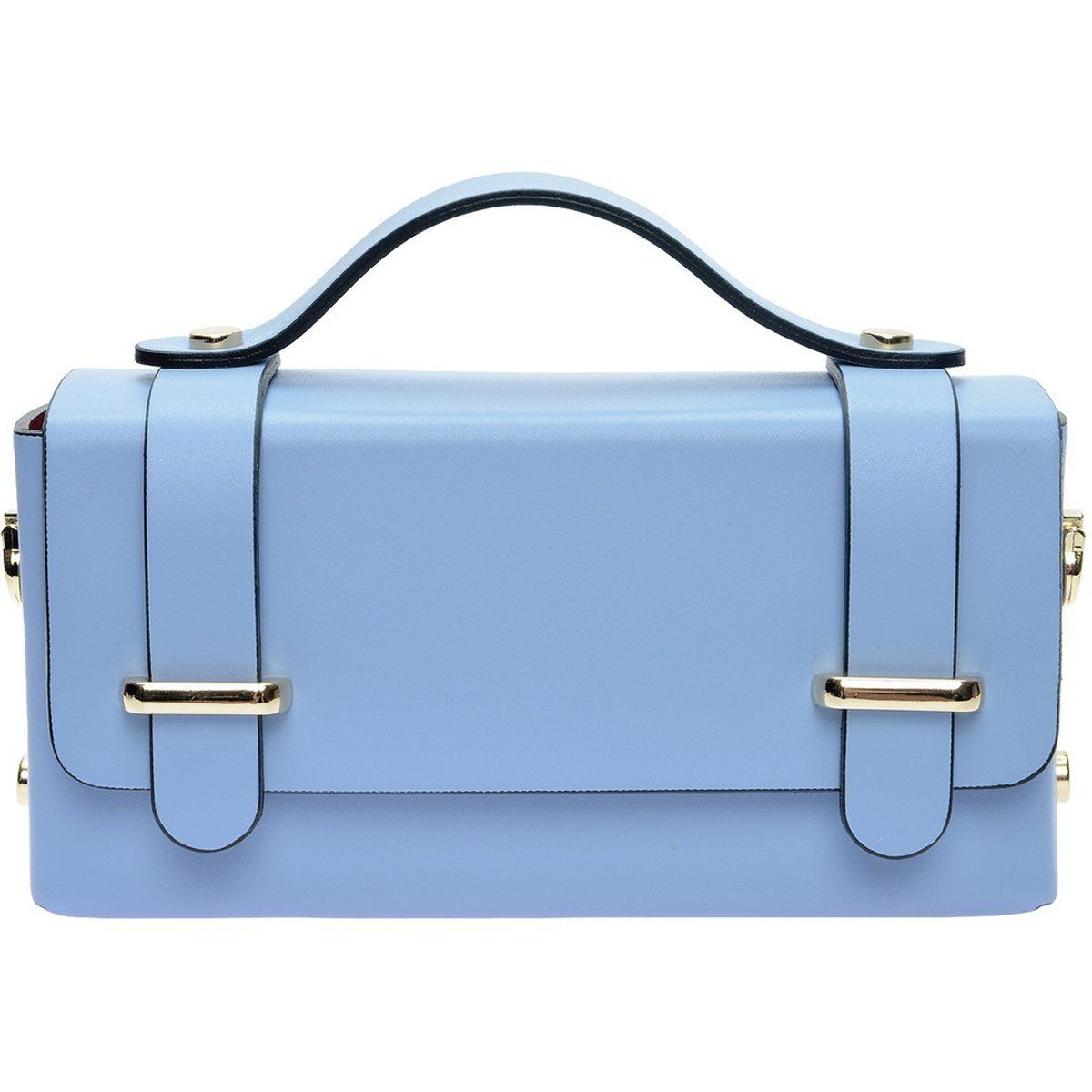 Strukturierte Ledertasche mit Griff