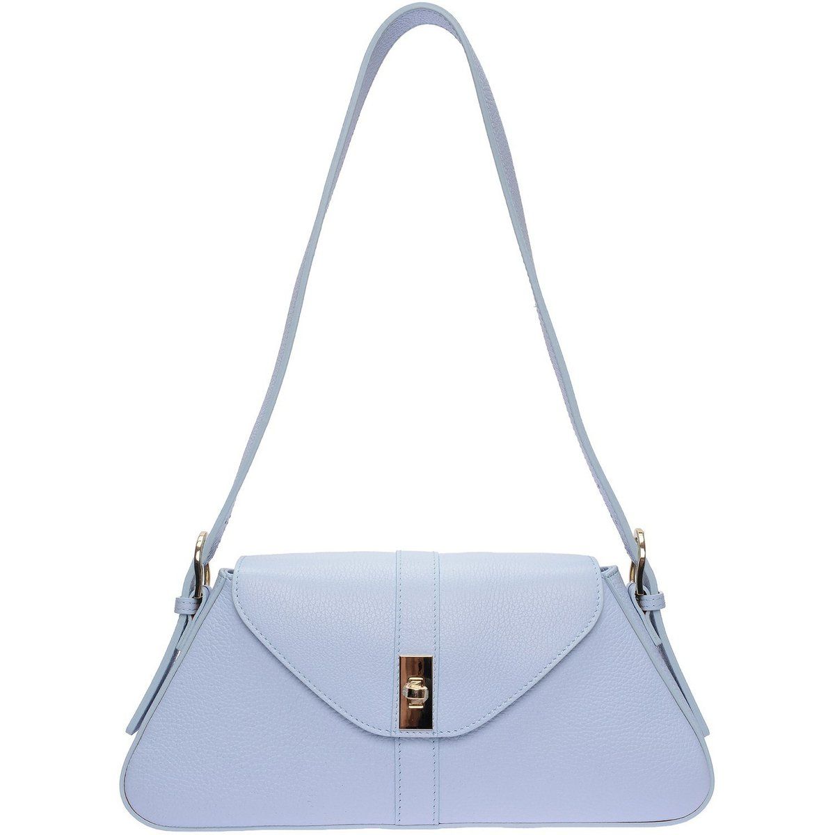 Trapezförmige Leder-Schultertasche