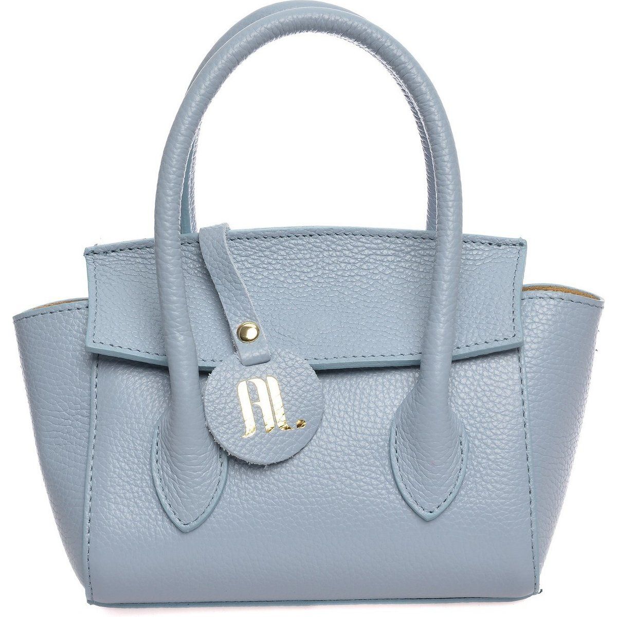 Strukturierte Leder Henkeltasche