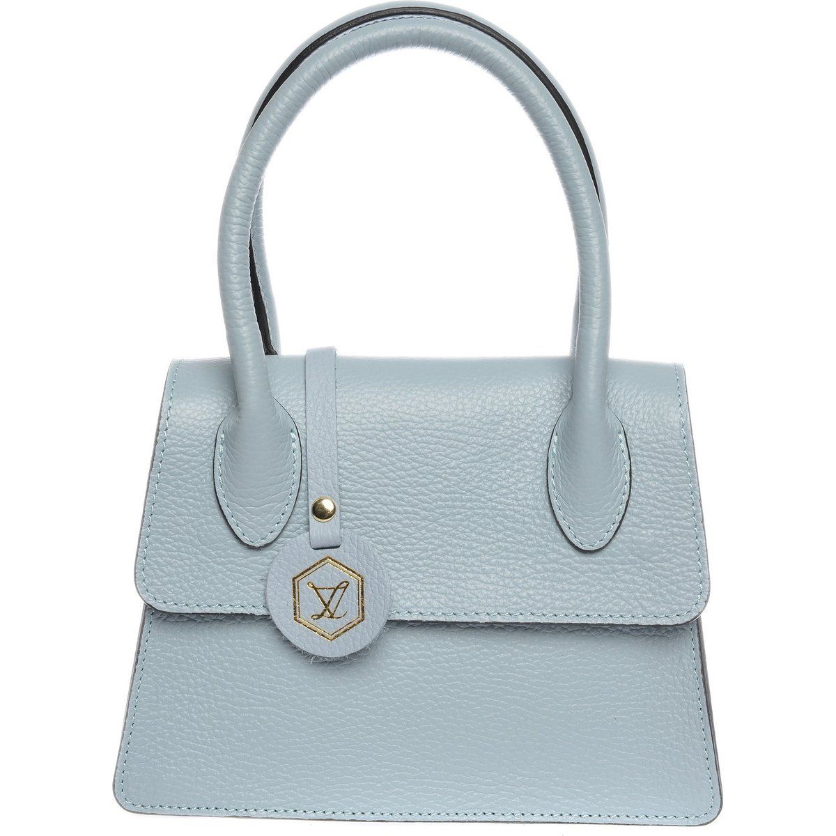 Strukturierte Ledertasche mit Henkel