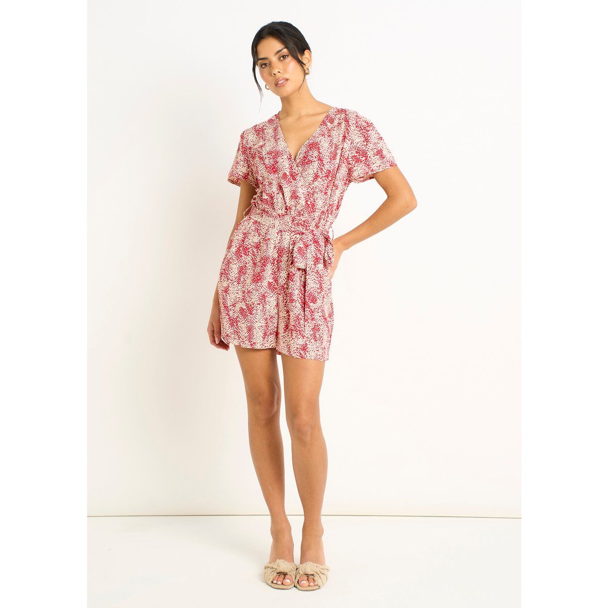 Playsuit mit abstraktem Tiermuster