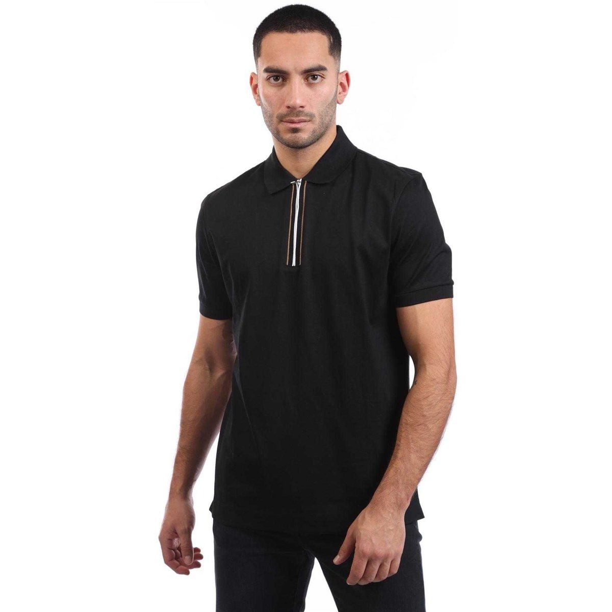 Herren Kurzarm Poloshirt mit Reißverschluss