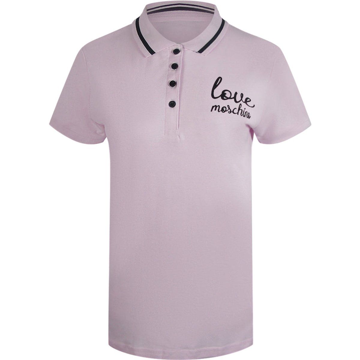 Poloshirt mit Logo-Schriftzug und Kontraststreifen