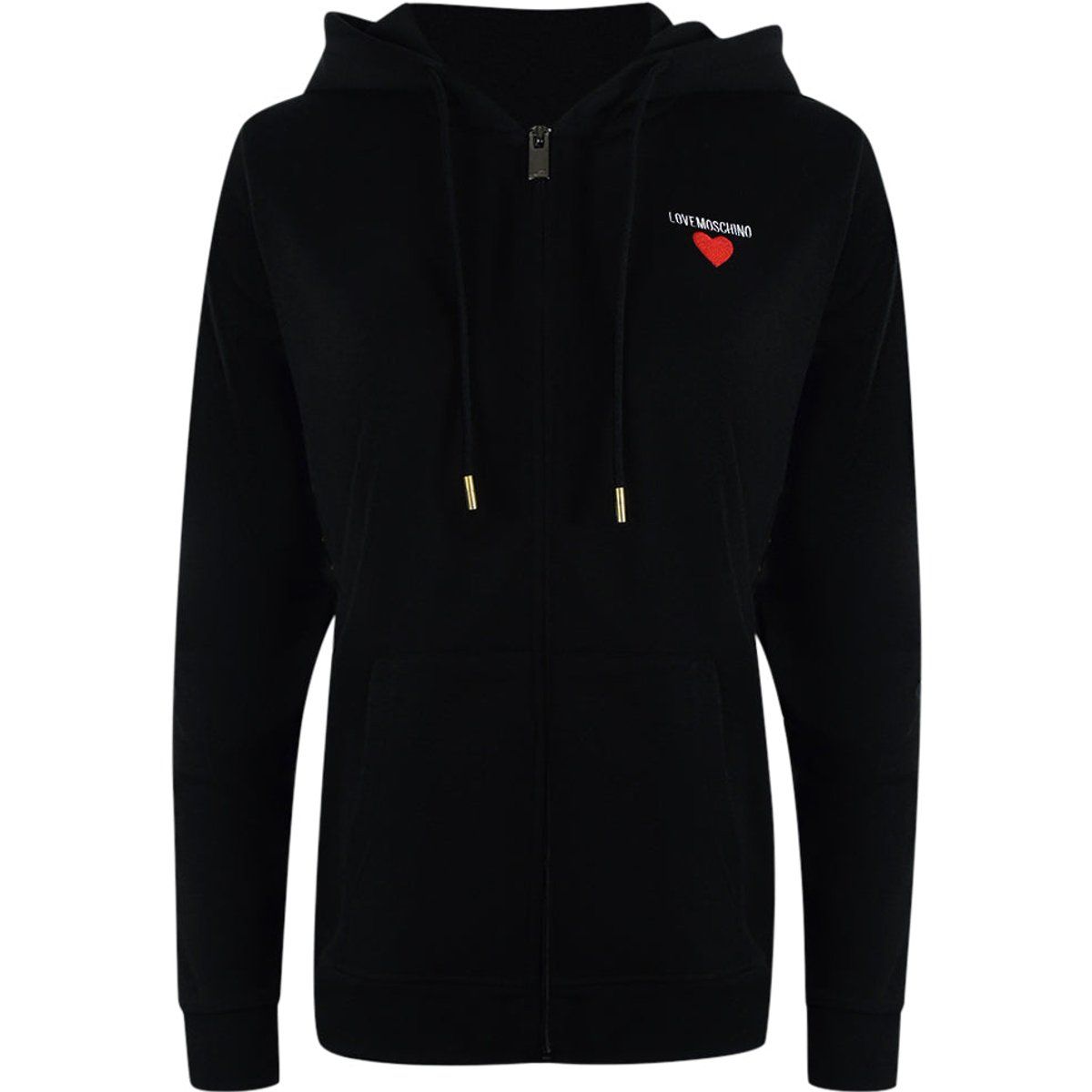 Klassischer Reißverschluss-Hoodie mit Herzlogo