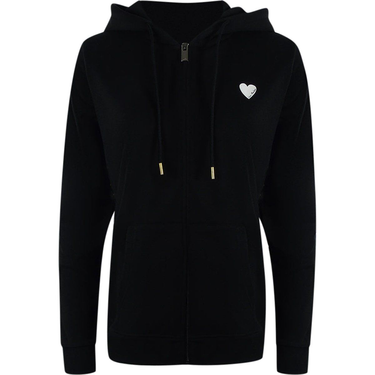 Kapuzenpullover mit Herzlogo und Reißverschluss