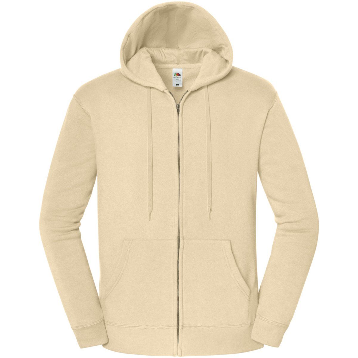 Fruit of the Loom - "Iconic Premium" Hoodie mit durchgehendem Reißverschluss für Herren (Wüstensand)