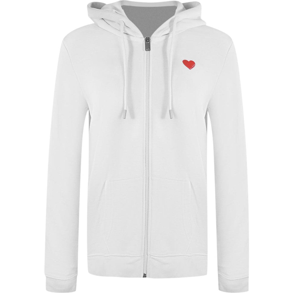 Klassischer Reißverschluss-Hoodie mit Herzlogo
