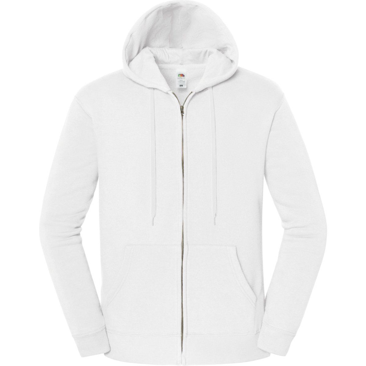 Fruit of the Loom - "Iconic Premium" Hoodie mit durchgehendem Reißverschluss für Herren (Weiß)