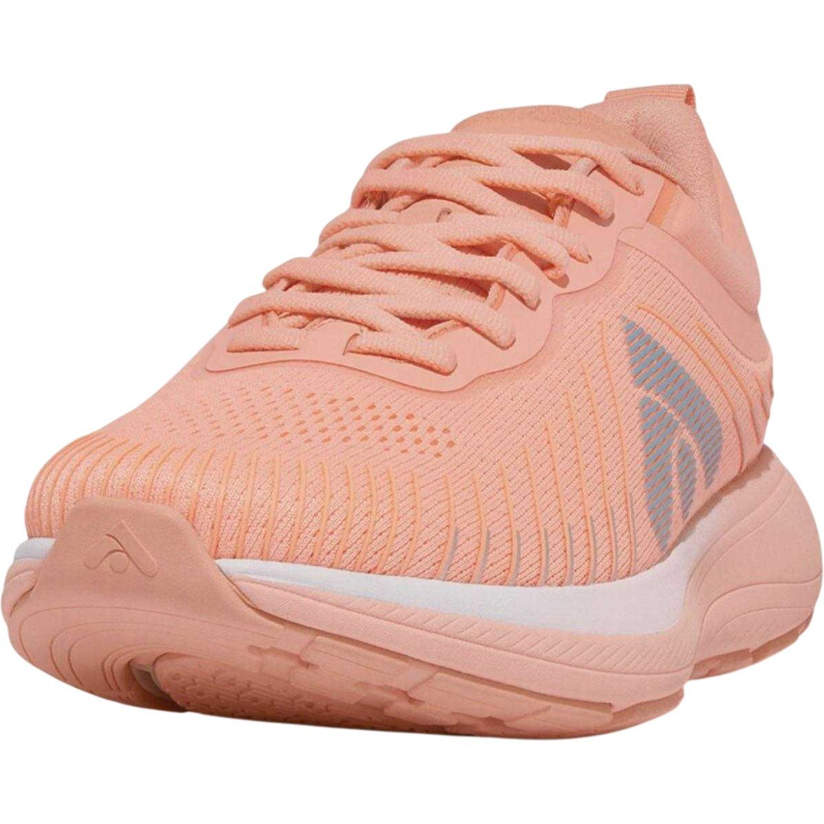 Pinkfarbener, atmungsaktiver Laufschuh aus Strick